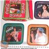 COCA COLA 80s - lotto 5 sottobicchieri in latta con scatola originale mai usati