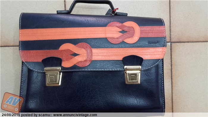 CARTELLA PELLE ANNI 80 MUNARI AnnunciVintage mercatino
