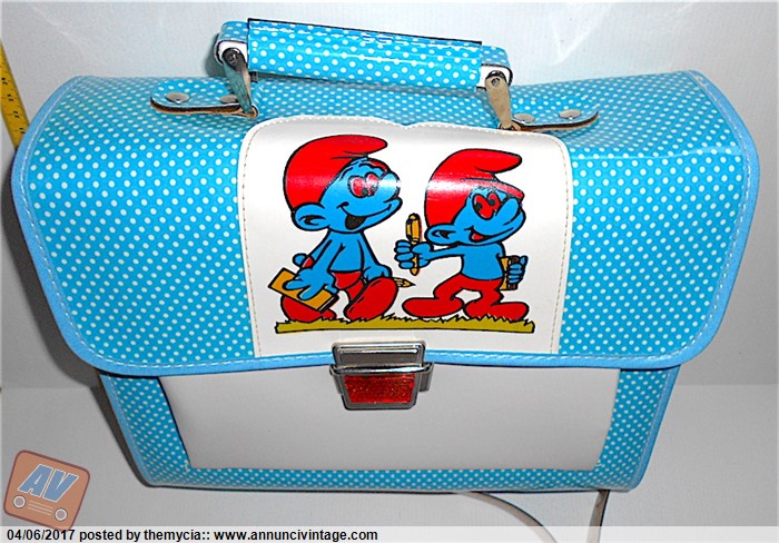 PUFFI 80s Ennedi italy cartella scuola nuova azzurra