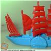 NAVE VELIERO BOAT BATTELLO VARIANTE BLU - ROSSO kinder