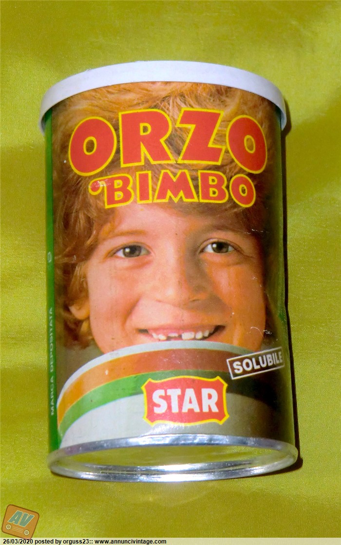 ORZO BIMBO STAR BARATTOLO VINTAGE 60 GR CON COPERCHIO `70
