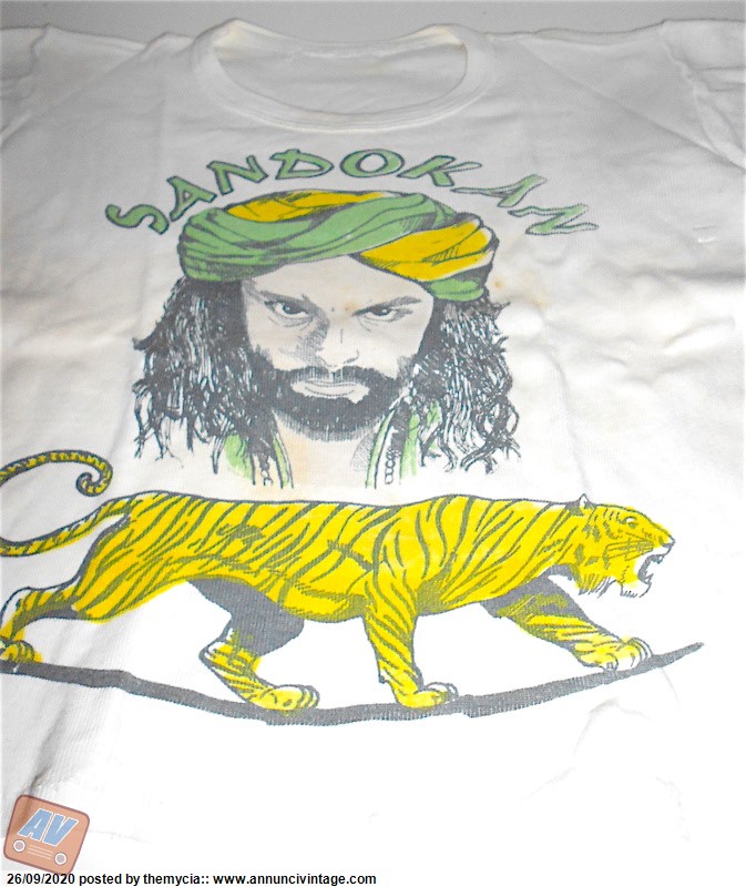 SANDOKAN 70s maglietta t shirt per bimbo usata originale la vendevano per corrispondenza. AnnunciVintage mercatino