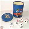 IP CON L`ITALIA - azzurri sulle ali 1998 barattolo latta con dadi da poker gadget 