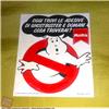 GHOSTBUSTERS MOTTA CARTINA PUBBLICITARIA ADESIVI IN REGALO `80