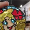 Candy Candy Medaglione Ciondolo Crystal Glass anni `70 fiocchi rossi